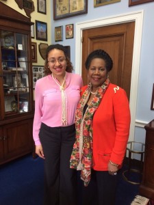 MSU TRIO SSS student Courtney Woods with Congresswoman Sheila Jackson Lee. Courtney interned for Congresswoman Lee as a Legislative Intern with the U.S. House of Representatives Committee on Judiciary